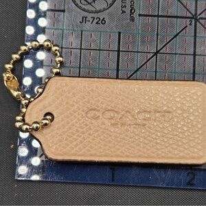 Coach Tan Leather Hang Tag
